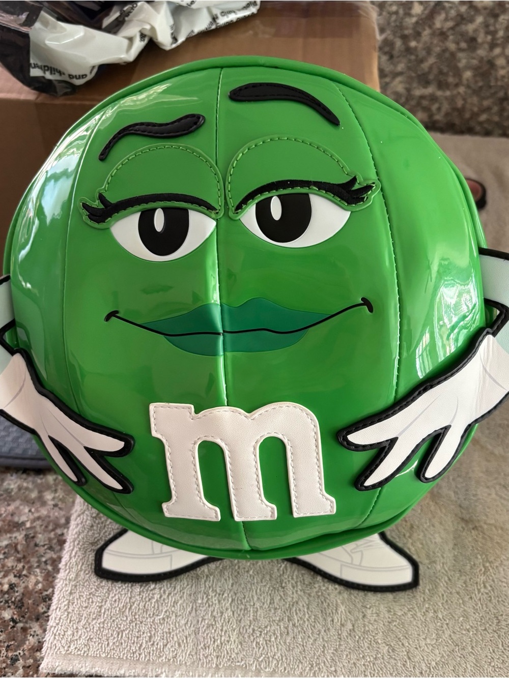 Loungfly Green M&M Character - backpack bag new. Scented